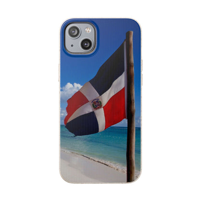 Funda Biodegradable | Bandera de RD en la Playa 🇩🇴 | iPhone y Samsung