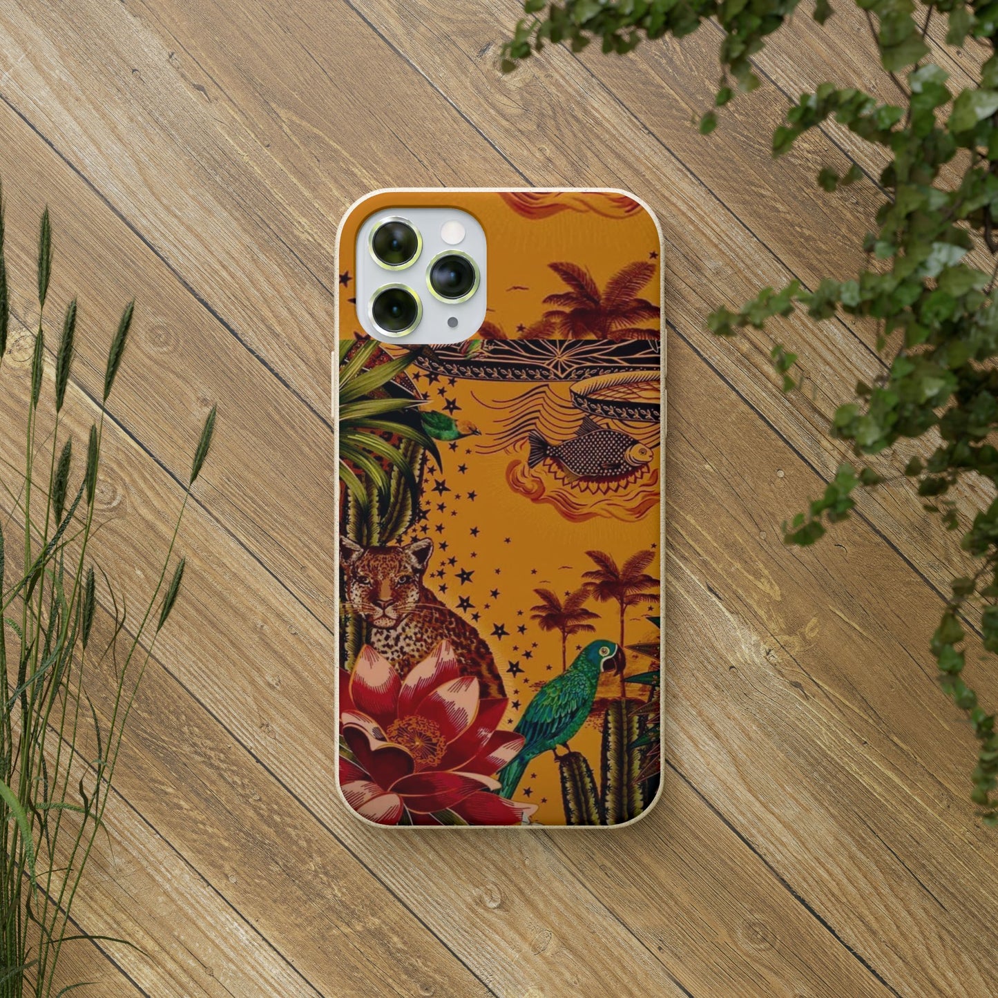 🌿 Fundas Biodegradables – Pintura de la Amazonía | Funda Ecológica para iPhone y Samsung
