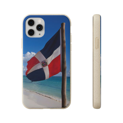 Funda Biodegradable | Bandera de RD en la Playa 🇩🇴 | iPhone y Samsung