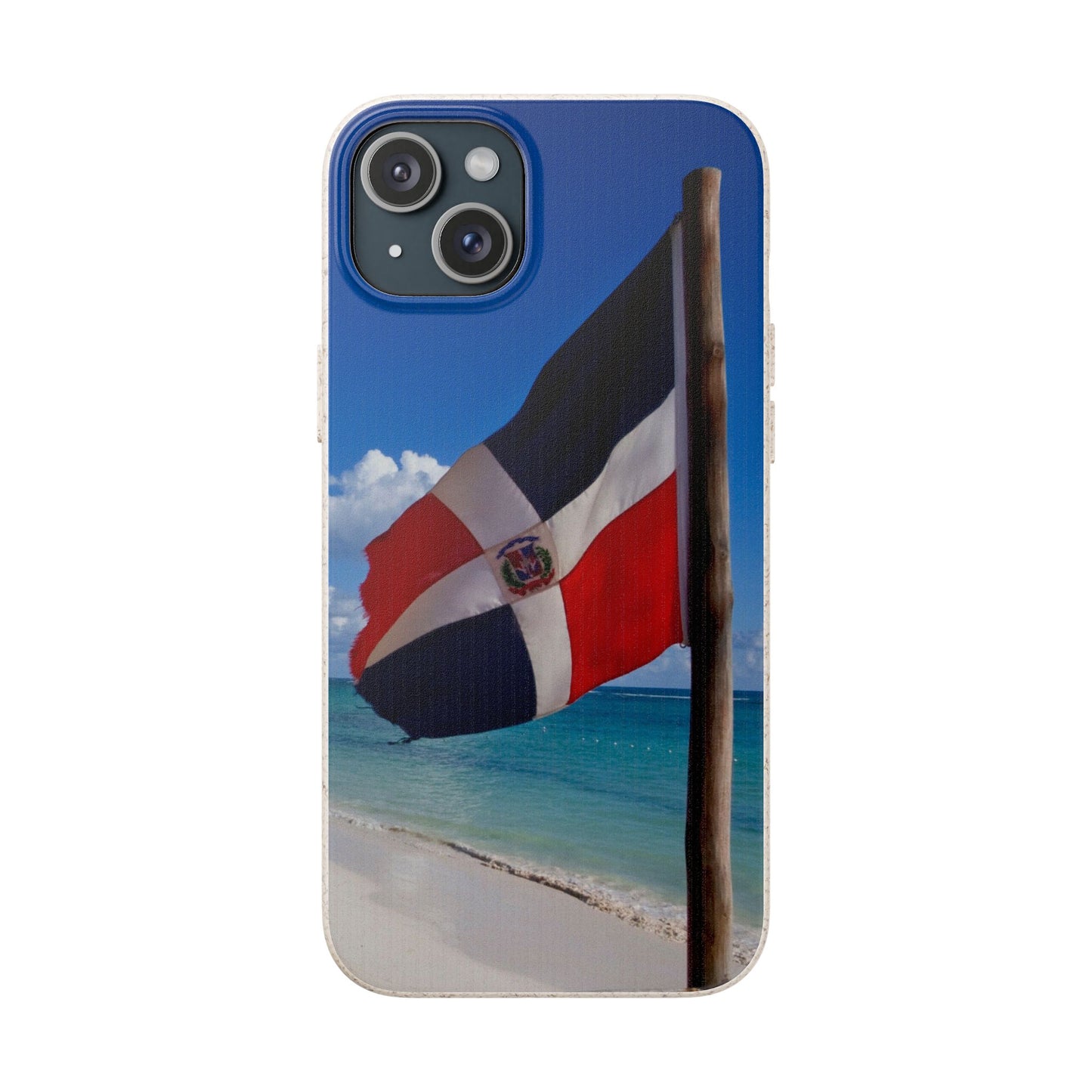 Funda Biodegradable | Bandera de RD en la Playa 🇩🇴 | iPhone y Samsung