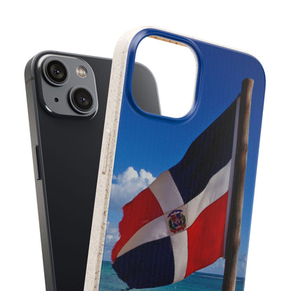Funda Biodegradable | Bandera de RD en la Playa 🇩🇴 | iPhone y Samsung
