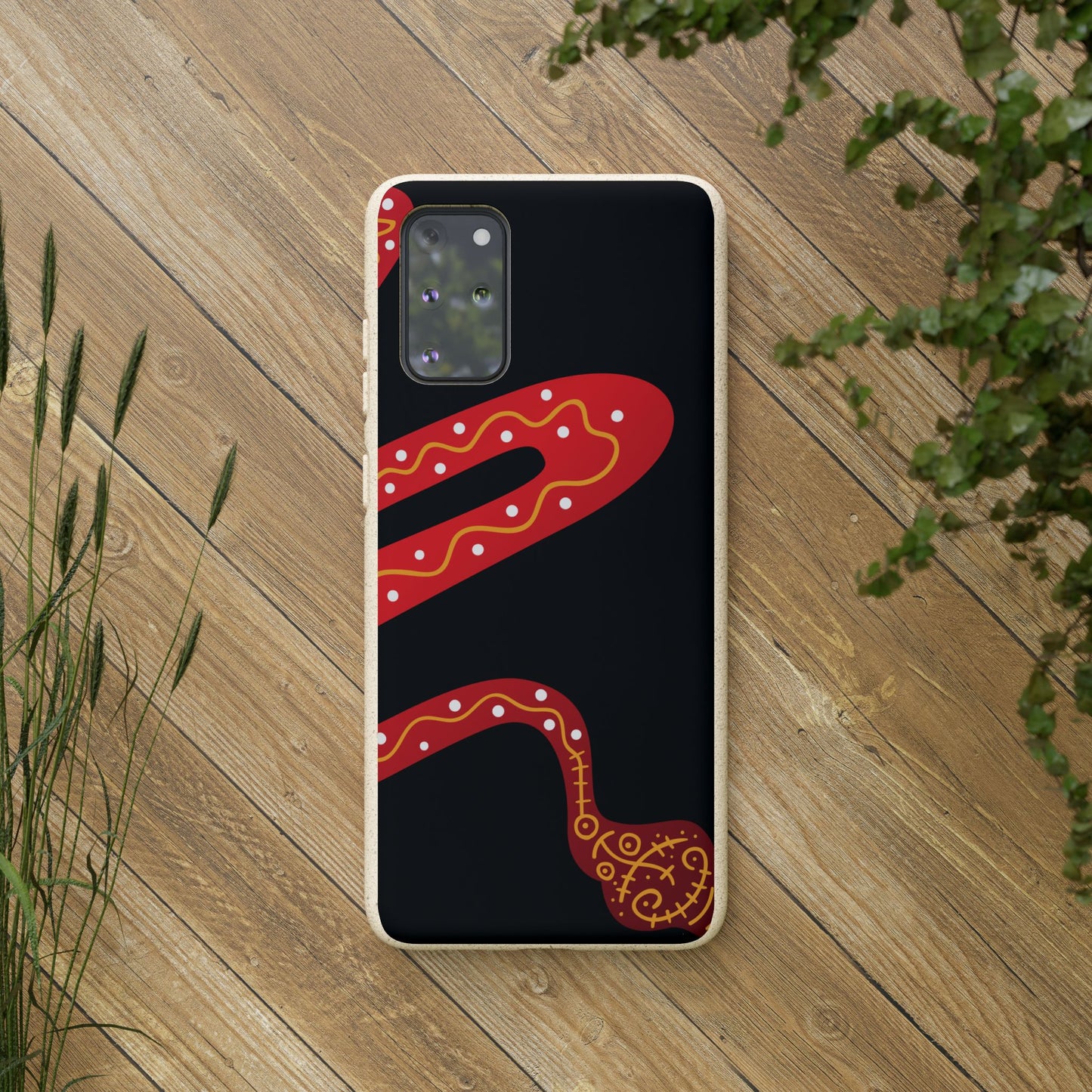 Funda de móvil biodegradable - Wiyu - "La serpiente emplumada" – Serie Amazonía