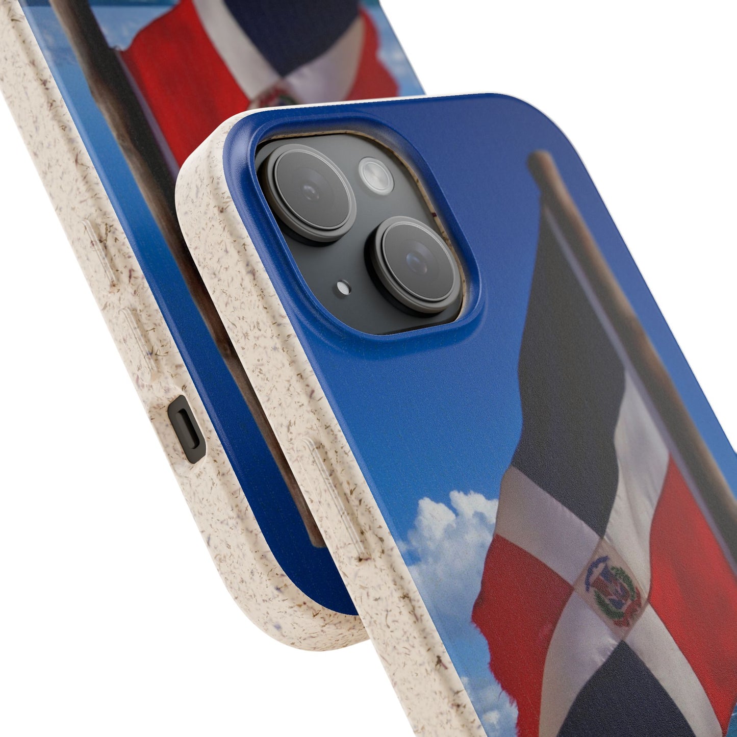 Funda Biodegradable | Bandera de RD en la Playa 🇩🇴 | iPhone y Samsung