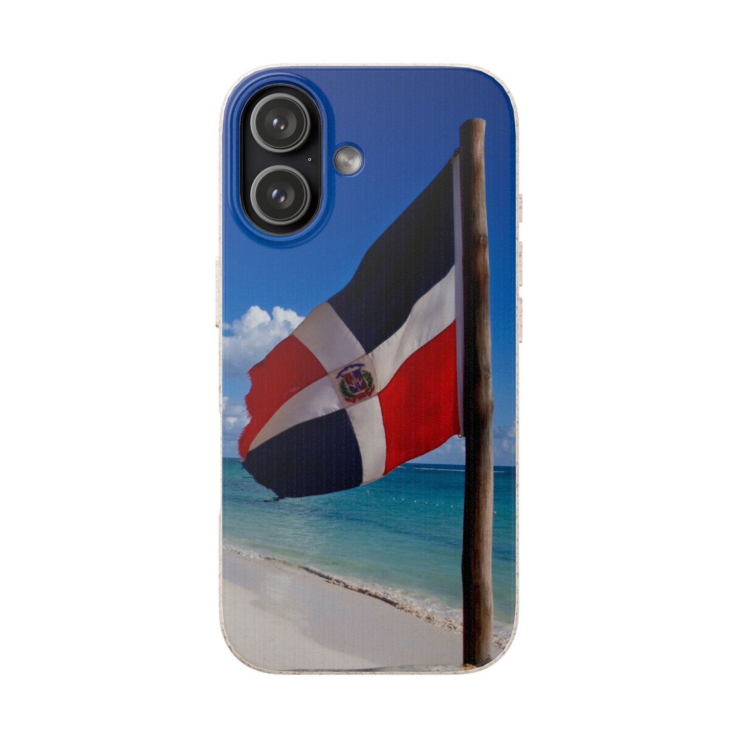 Funda Biodegradable | Bandera de RD en la Playa 🇩🇴 | iPhone y Samsung