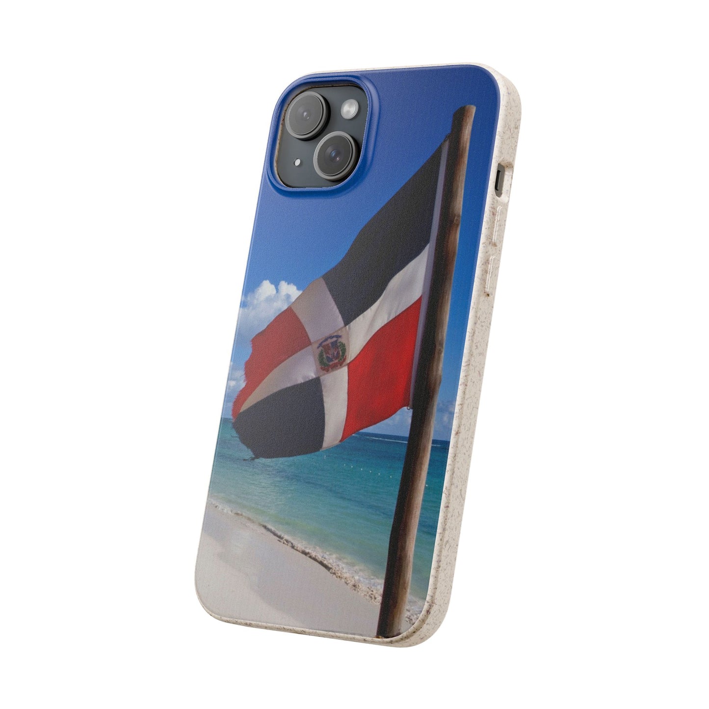 Funda Biodegradable | Bandera de RD en la Playa 🇩🇴 | iPhone y Samsung