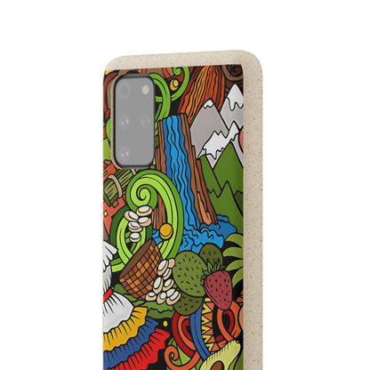 Funda Biodegradable | Dibujo Doodle cosas típicas de Venezuela | iPhone y Samsung