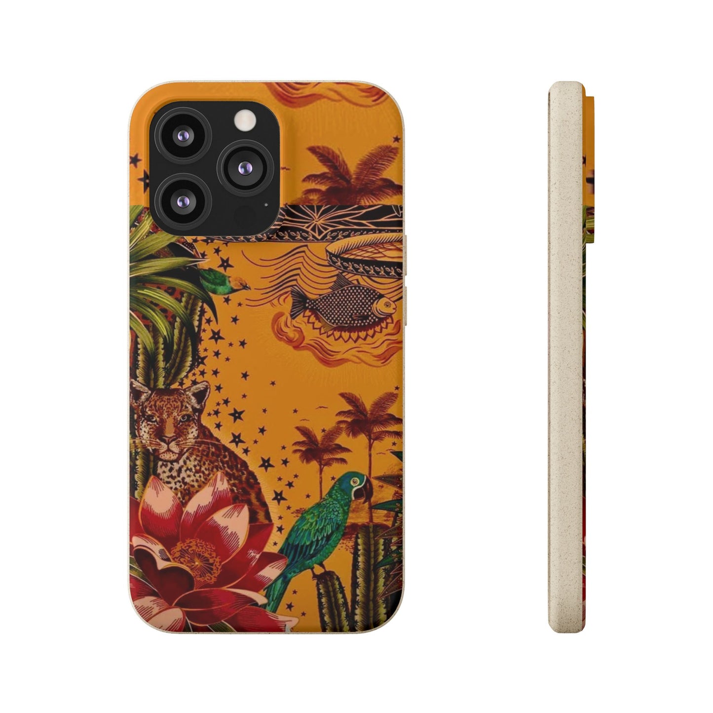 🌿 Fundas Biodegradables – Pintura de la Amazonía | Funda Ecológica para iPhone y Samsung