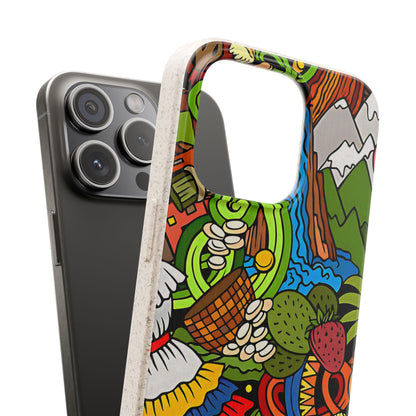 Funda Biodegradable | Dibujo Doodle cosas típicas de Venezuela | iPhone y Samsung