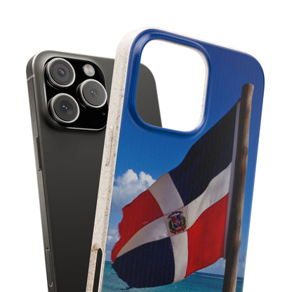 Funda Biodegradable | Bandera de RD en la Playa 🇩🇴 | iPhone y Samsung
