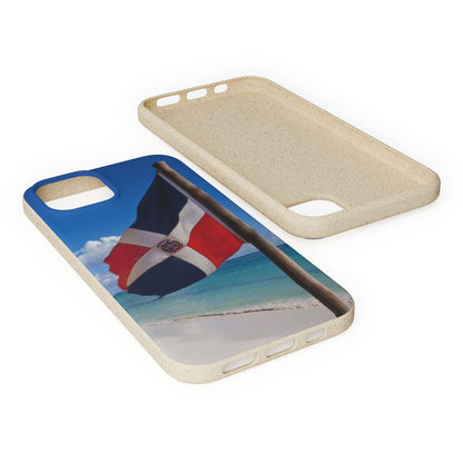 Funda Biodegradable | Bandera de RD en la Playa 🇩🇴 | iPhone y Samsung