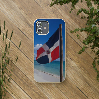 Funda Biodegradable | Bandera de RD en la Playa 🇩🇴 | iPhone y Samsung