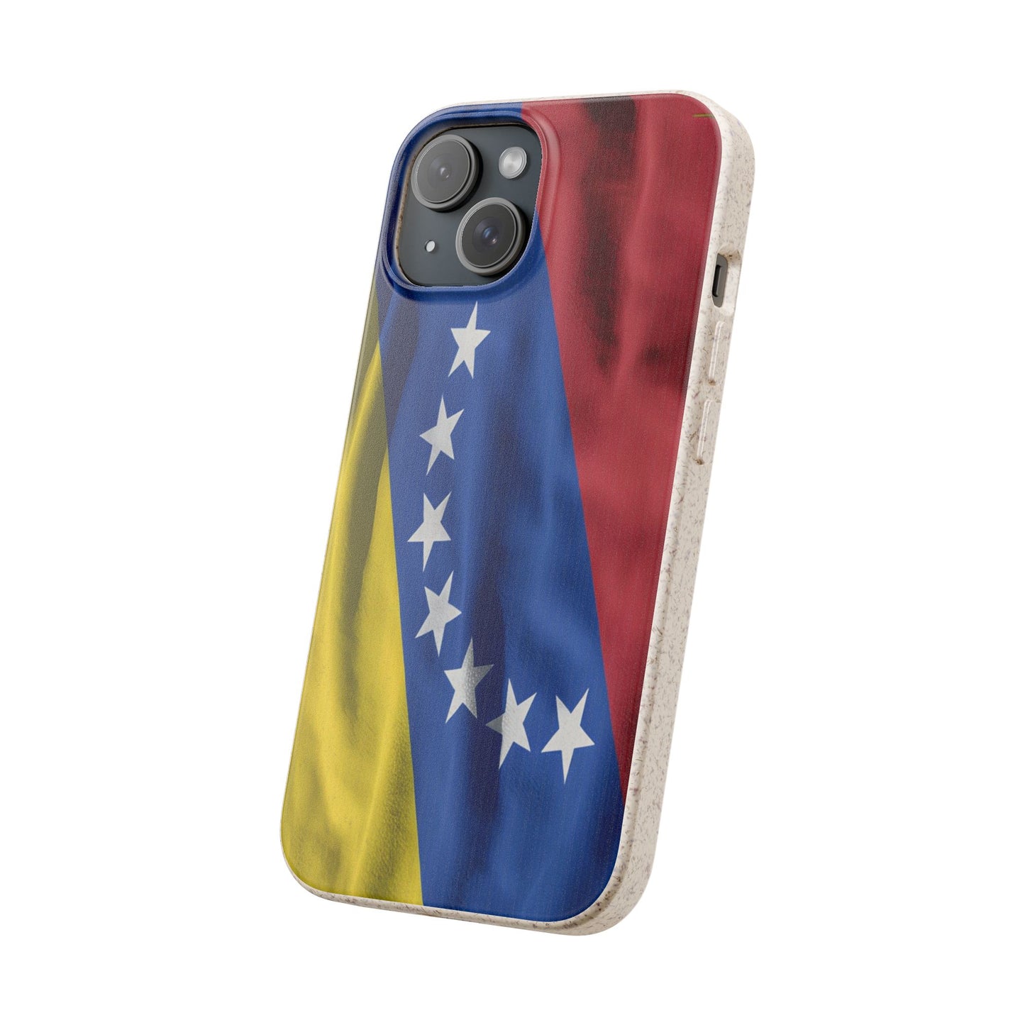 Forro para Celular Bandera de Venezuela | 7 Estrellas | Biodegradable | Personalízalo con tus iniciales o nombre