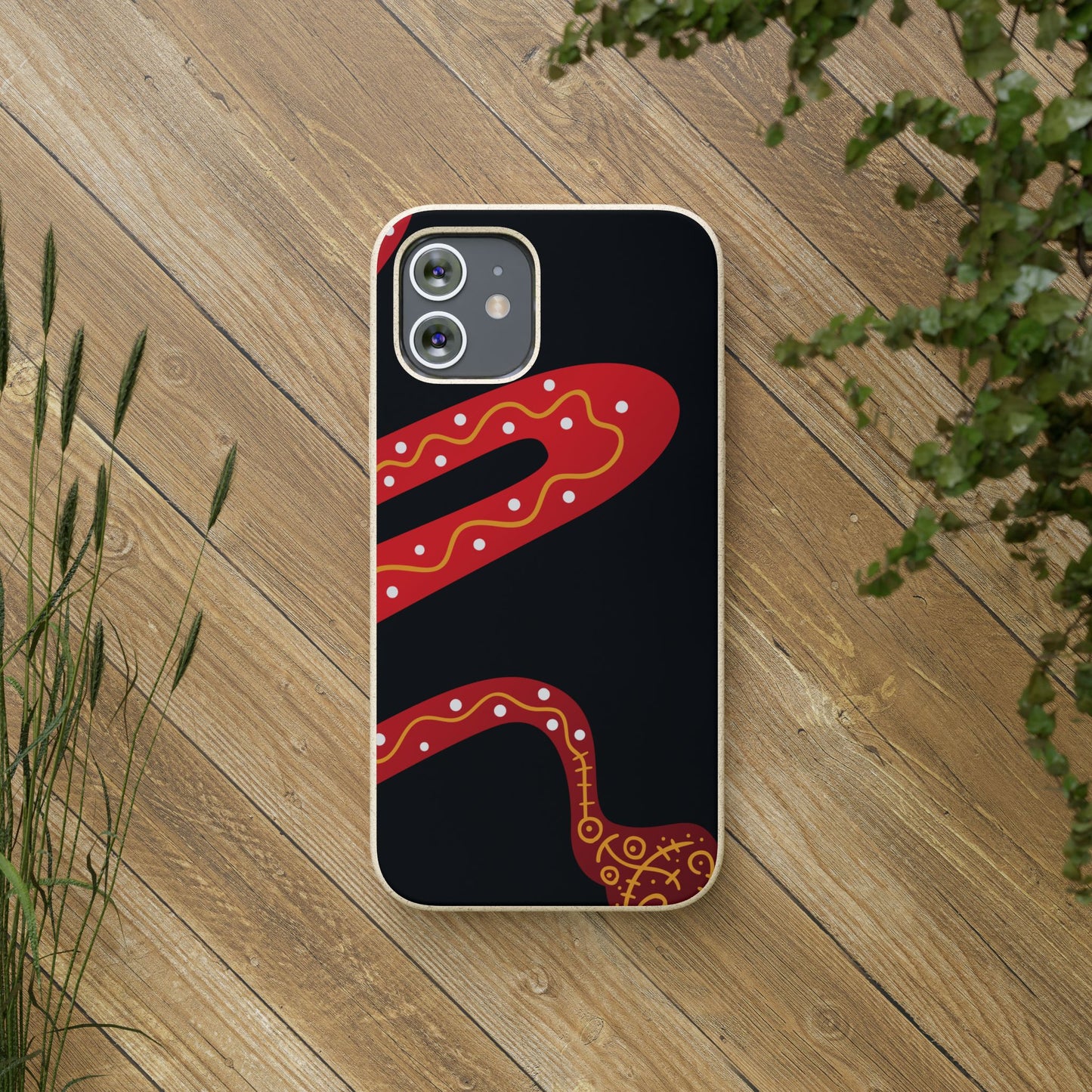Funda de móvil biodegradable - Wiyu - "La serpiente emplumada" – Serie Amazonía