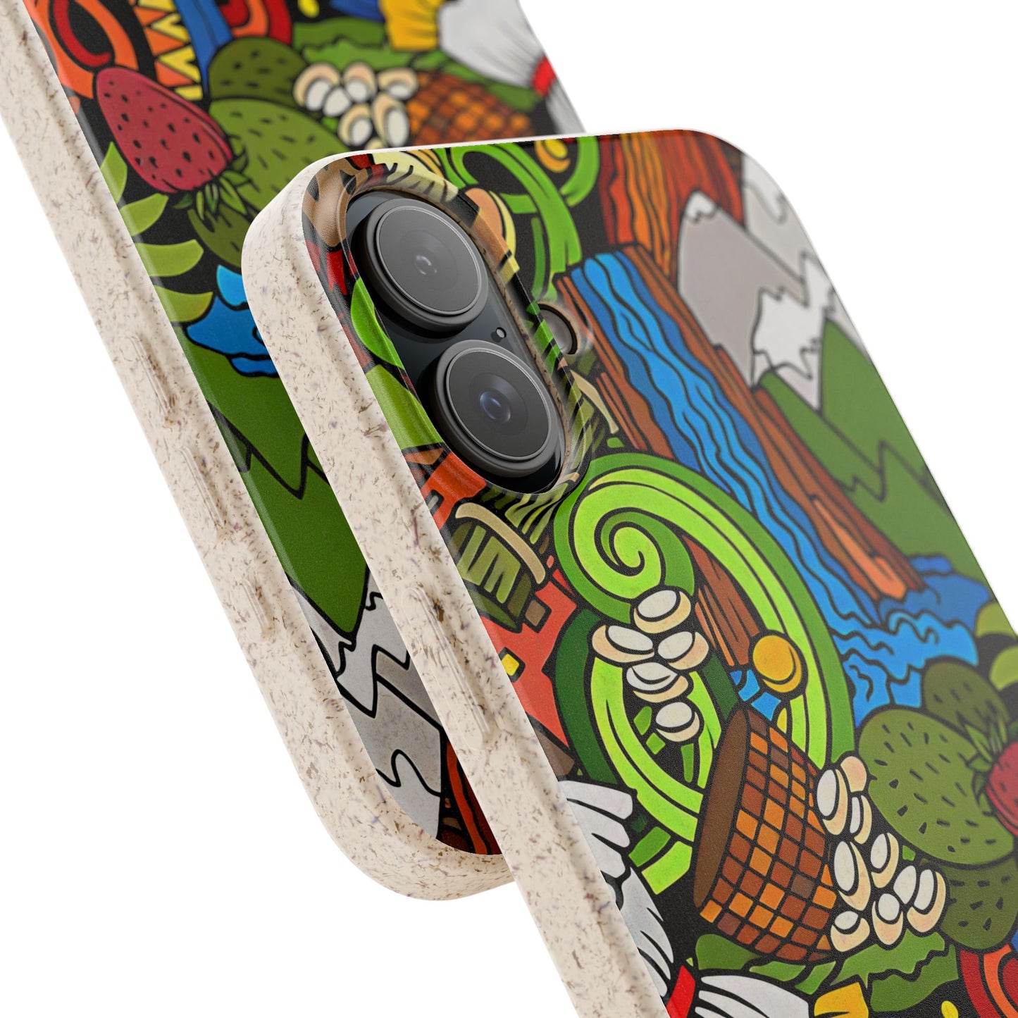 Funda Biodegradable | Dibujo Doodle cosas típicas de Venezuela | iPhone y Samsung