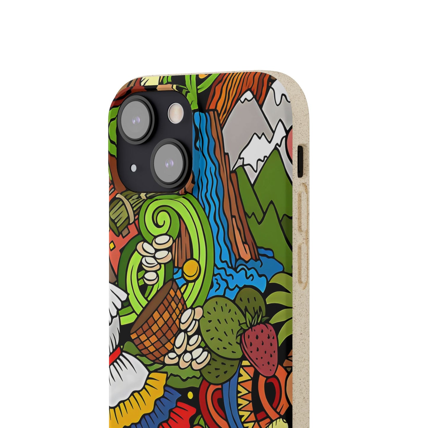 Funda Biodegradable | Dibujo Doodle cosas típicas de Venezuela | iPhone y Samsung