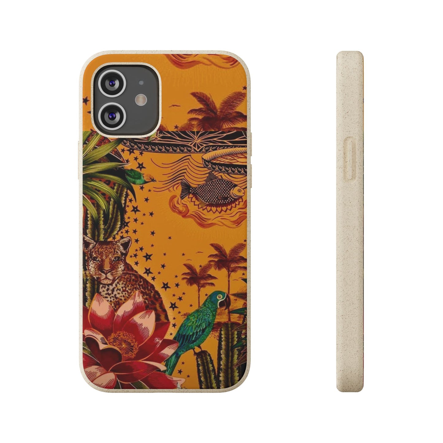 🌿 Fundas Biodegradables – Pintura de la Amazonía | Funda Ecológica para iPhone y Samsung