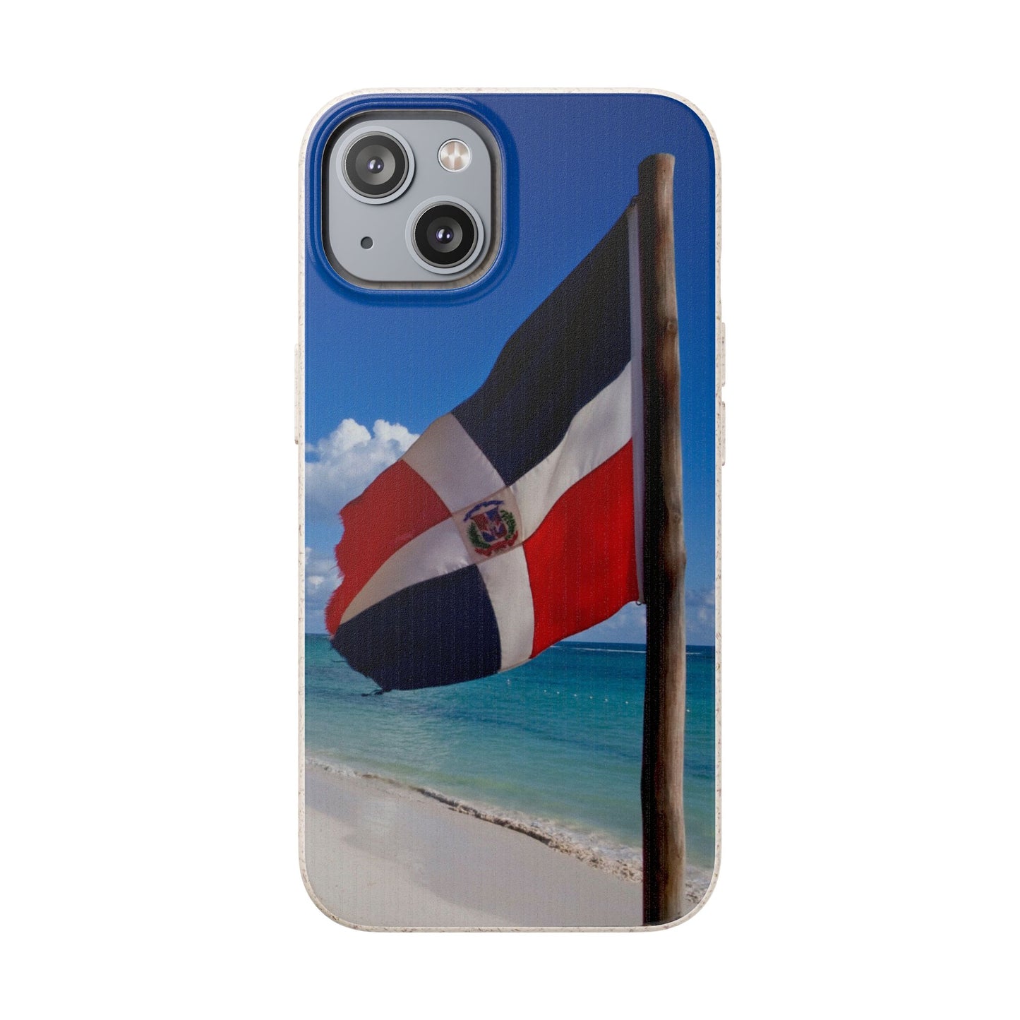 Funda Biodegradable | Bandera de RD en la Playa 🇩🇴 | iPhone y Samsung