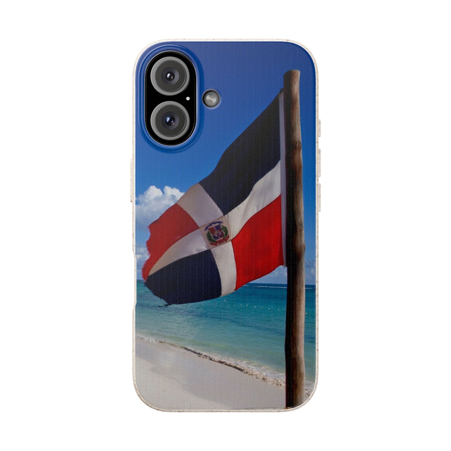 Funda Biodegradable | Bandera de RD en la Playa 🇩🇴 | iPhone y Samsung