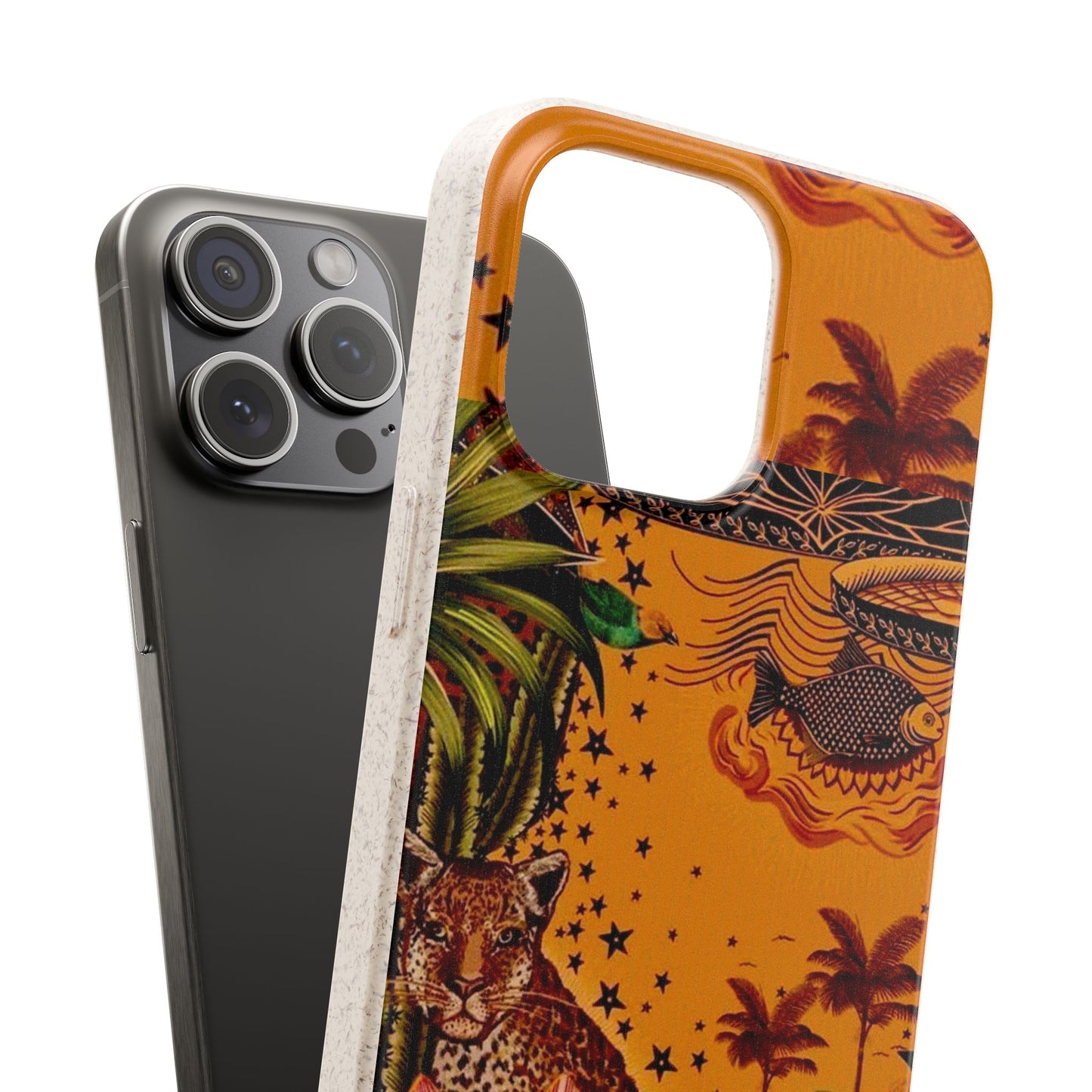 🌿 Fundas Biodegradables – Pintura de la Amazonía | Funda Ecológica para iPhone y Samsung