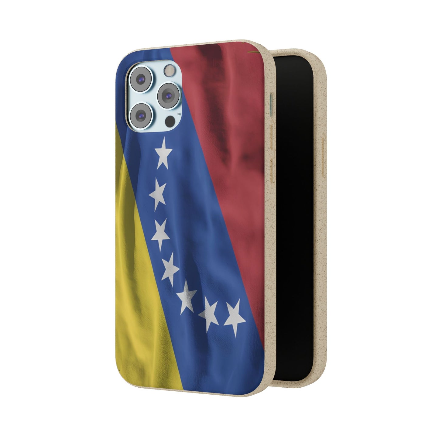 Forro para Celular Bandera de Venezuela | 7 Estrellas | Biodegradable | Personalízalo con tus iniciales o nombre