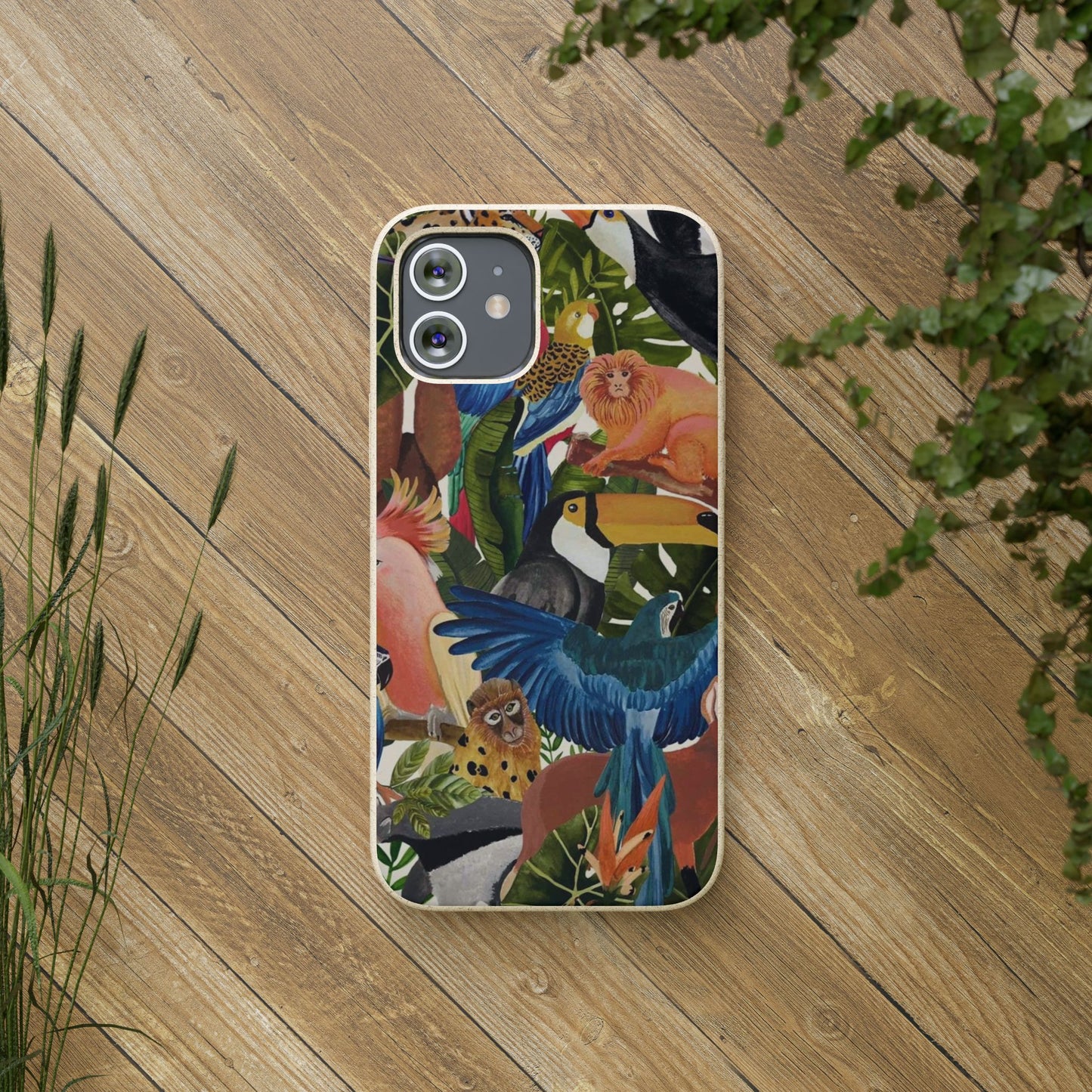 Funda Biodegradable | Pintura Aves de la Amazonía | iPhone y Samsung