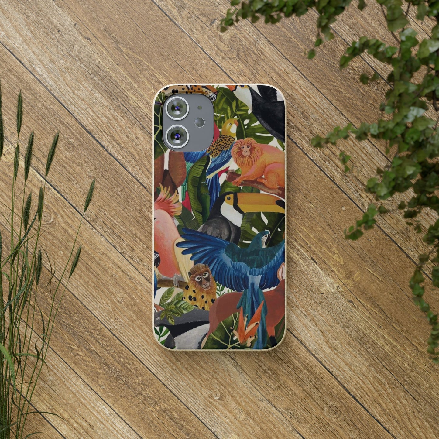 Funda Biodegradable | Pintura Aves de la Amazonía | iPhone y Samsung