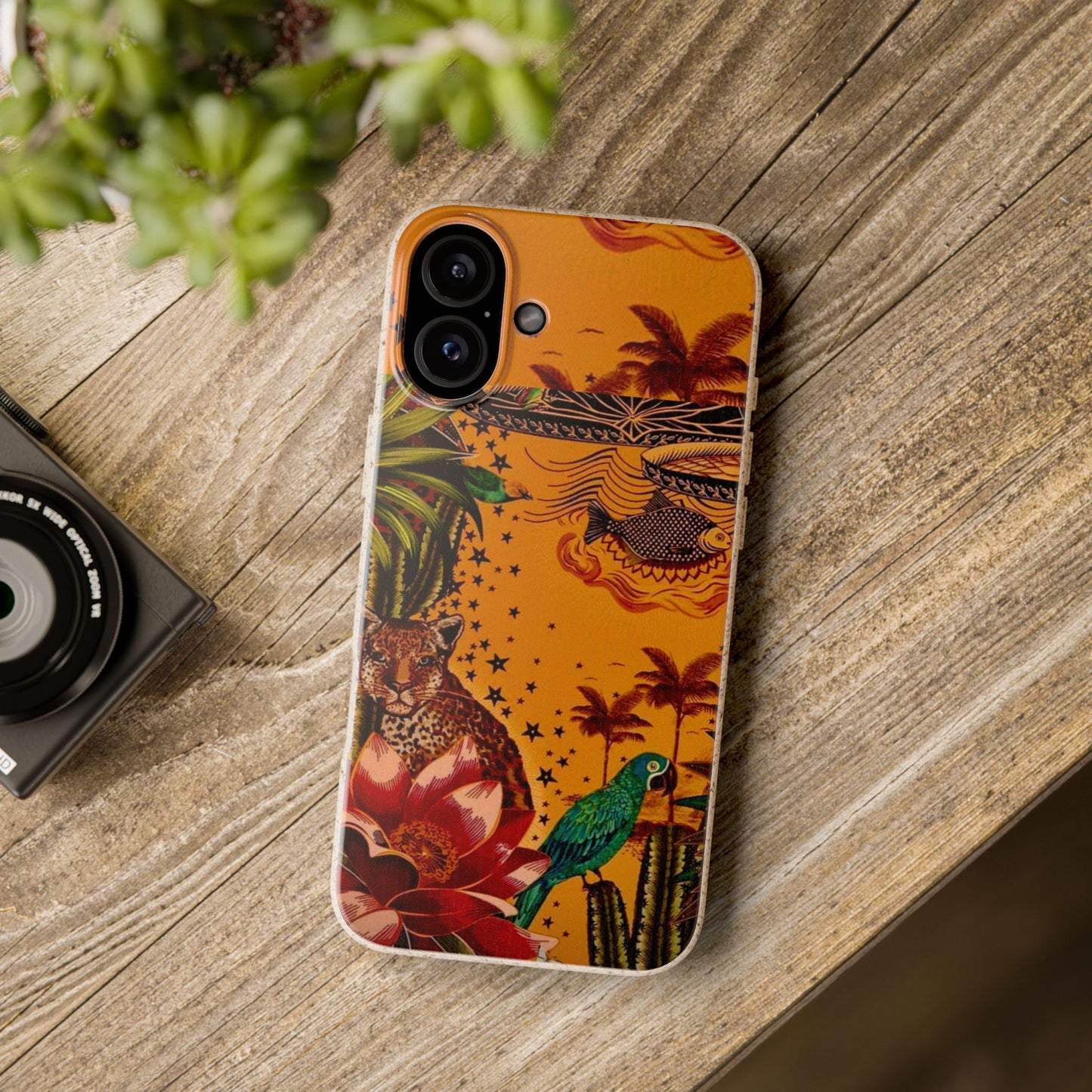 🌿 Fundas Biodegradables – Pintura de la Amazonía | Funda Ecológica para iPhone y Samsung