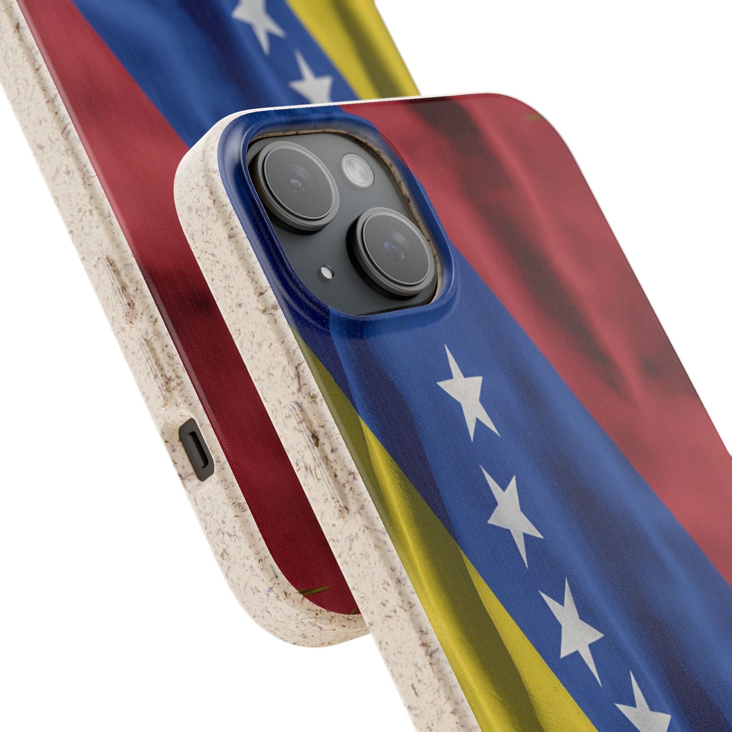 Forro para Celular Bandera de Venezuela | 7 Estrellas | Biodegradable | Personalízalo con tus iniciales o nombre