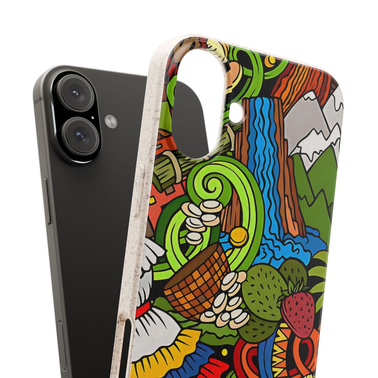 Funda Biodegradable | Dibujo Doodle cosas típicas de Venezuela | iPhone y Samsung