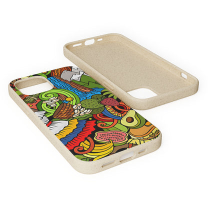 Funda Biodegradable | Dibujo Doodle cosas típicas de Venezuela | iPhone y Samsung