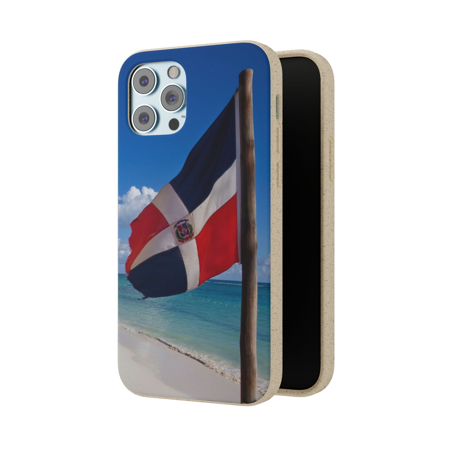 Funda Biodegradable | Bandera de RD en la Playa 🇩🇴 | iPhone y Samsung