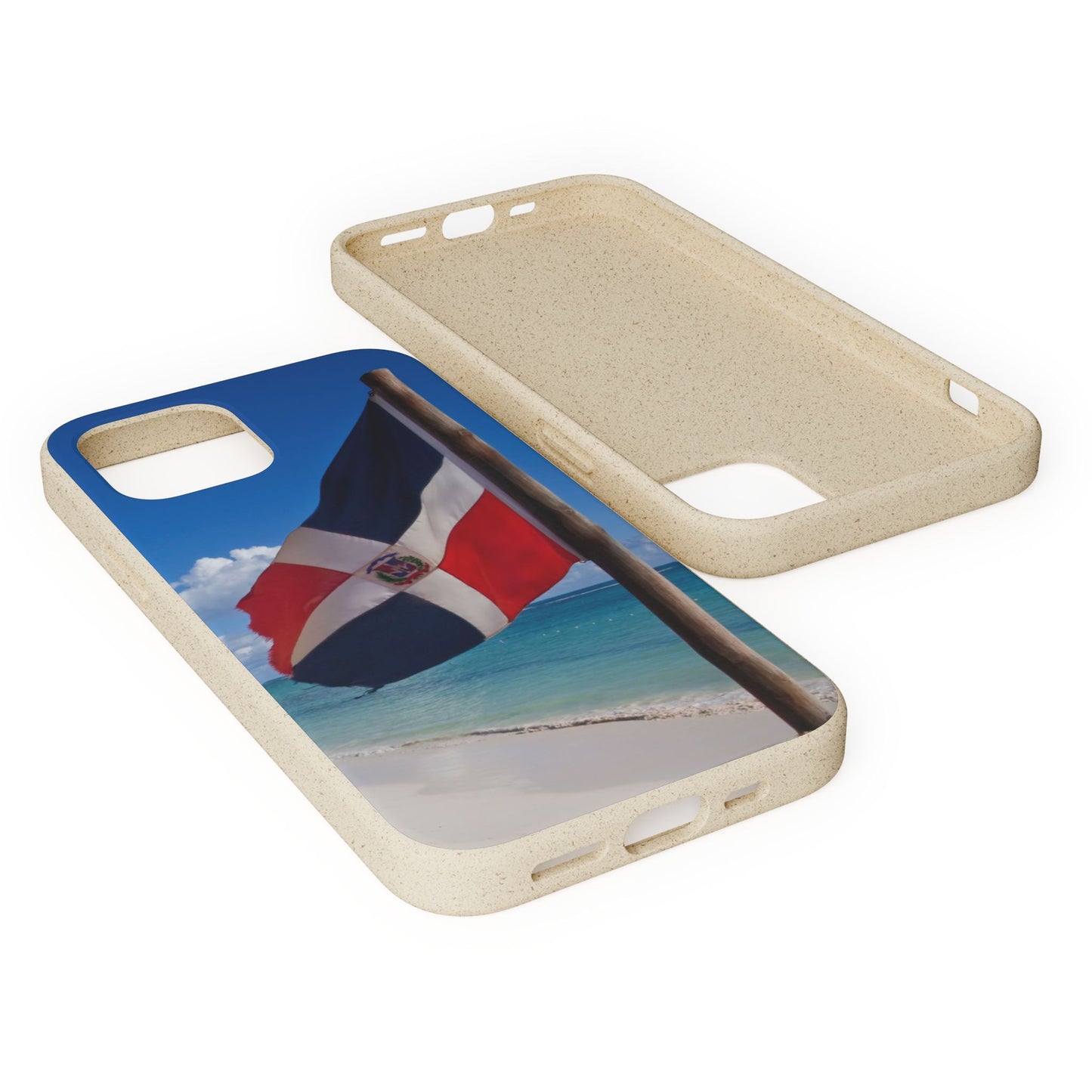 Funda Biodegradable | Bandera de RD en la Playa 🇩🇴 | iPhone y Samsung