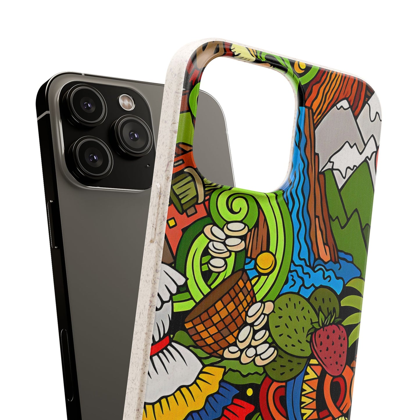 Funda Biodegradable | Dibujo Doodle cosas típicas de Venezuela | iPhone y Samsung