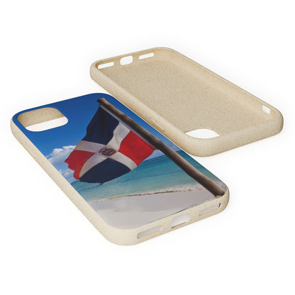 Funda Biodegradable | Bandera de RD en la Playa 🇩🇴 | iPhone y Samsung