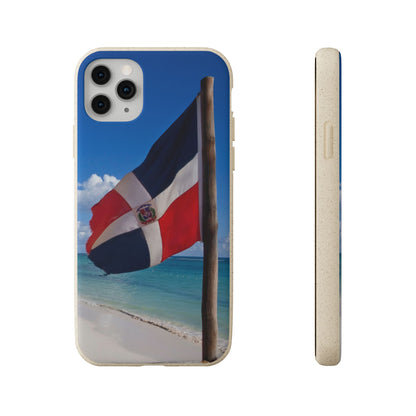 Funda Biodegradable | Bandera de RD en la Playa 🇩🇴 | iPhone y Samsung
