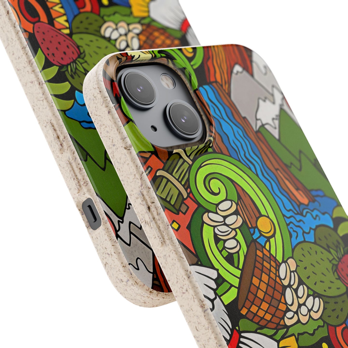 Funda Biodegradable | Dibujo Doodle cosas típicas de Venezuela | iPhone y Samsung