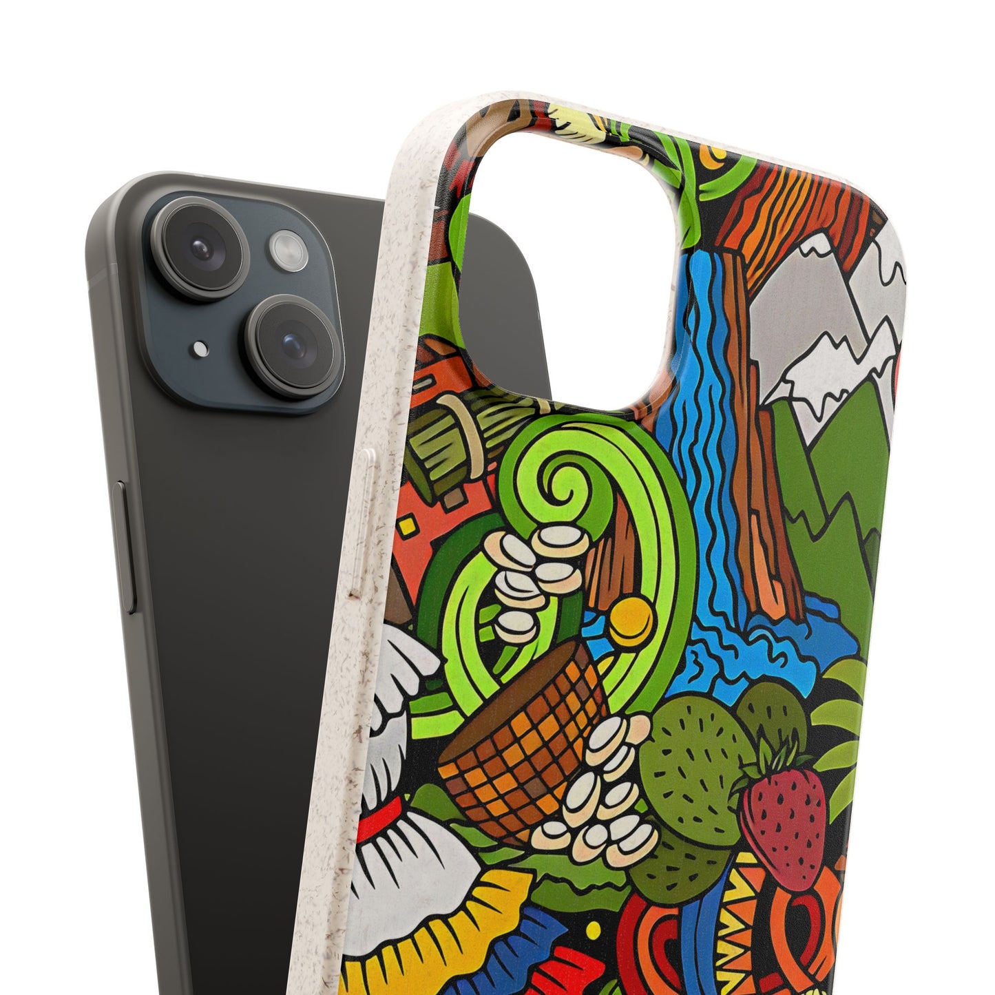 Funda Biodegradable | Dibujo Doodle cosas típicas de Venezuela | iPhone y Samsung