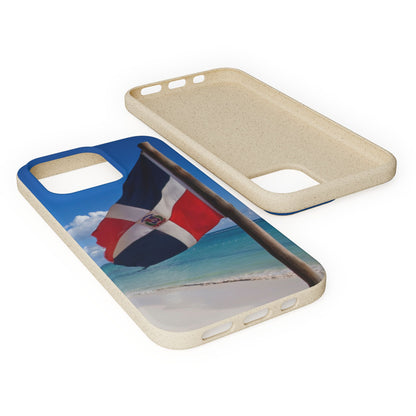 Funda Biodegradable | Bandera de RD en la Playa 🇩🇴 | iPhone y Samsung