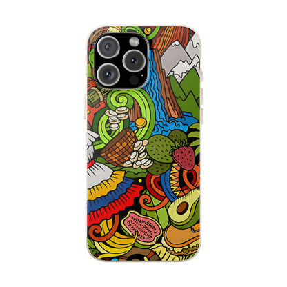 Funda Biodegradable | Dibujo Doodle cosas típicas de Venezuela | iPhone y Samsung