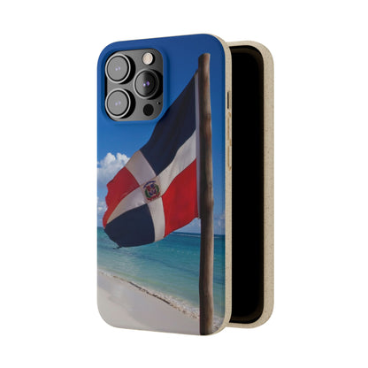 Funda Biodegradable | Bandera de RD en la Playa 🇩🇴 | iPhone y Samsung