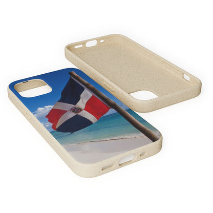 Funda Biodegradable | Bandera de RD en la Playa 🇩🇴 | iPhone y Samsung