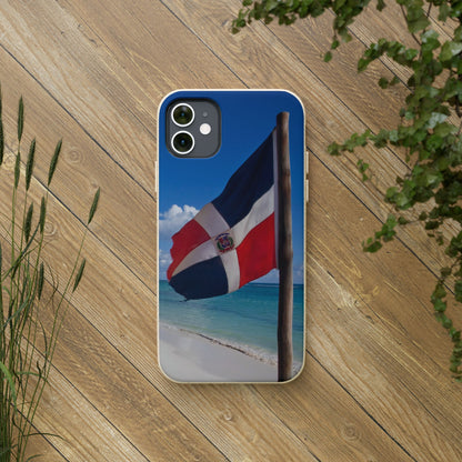 Funda Biodegradable | Bandera de RD en la Playa 🇩🇴 | iPhone y Samsung