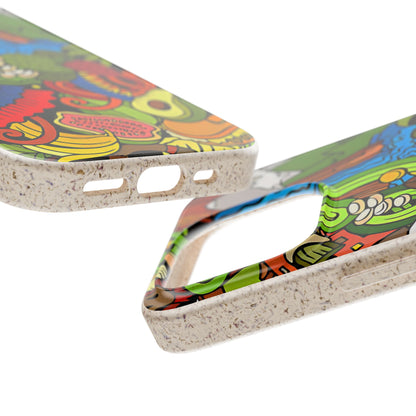 Funda Biodegradable | Dibujo Doodle cosas típicas de Venezuela | iPhone y Samsung