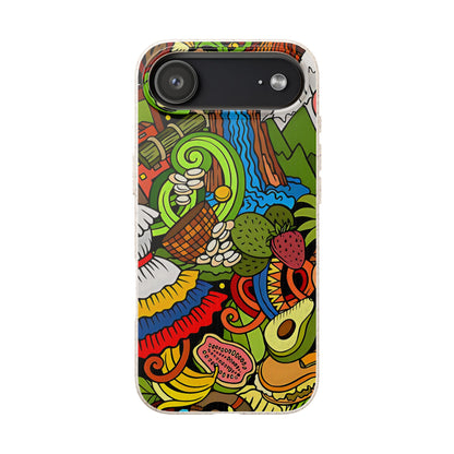 Funda Biodegradable | Dibujo Doodle cosas típicas de Venezuela | iPhone y Samsung