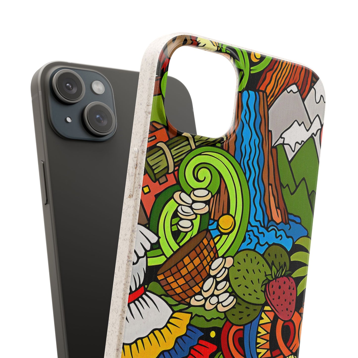 Funda Biodegradable | Dibujo Doodle cosas típicas de Venezuela | iPhone y Samsung