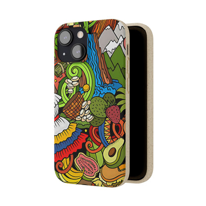 Funda Biodegradable | Dibujo Doodle cosas típicas de Venezuela | iPhone y Samsung