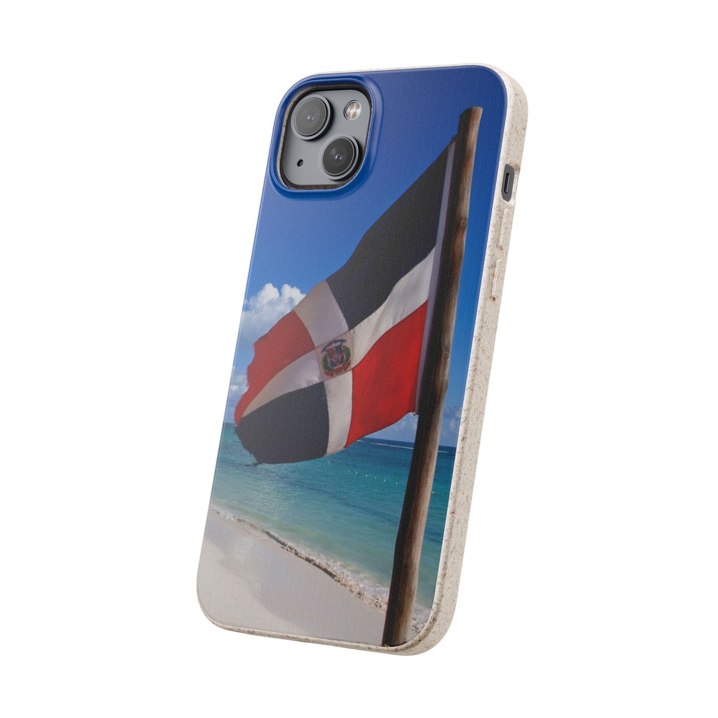 Funda Biodegradable | Bandera de RD en la Playa 🇩🇴 | iPhone y Samsung
