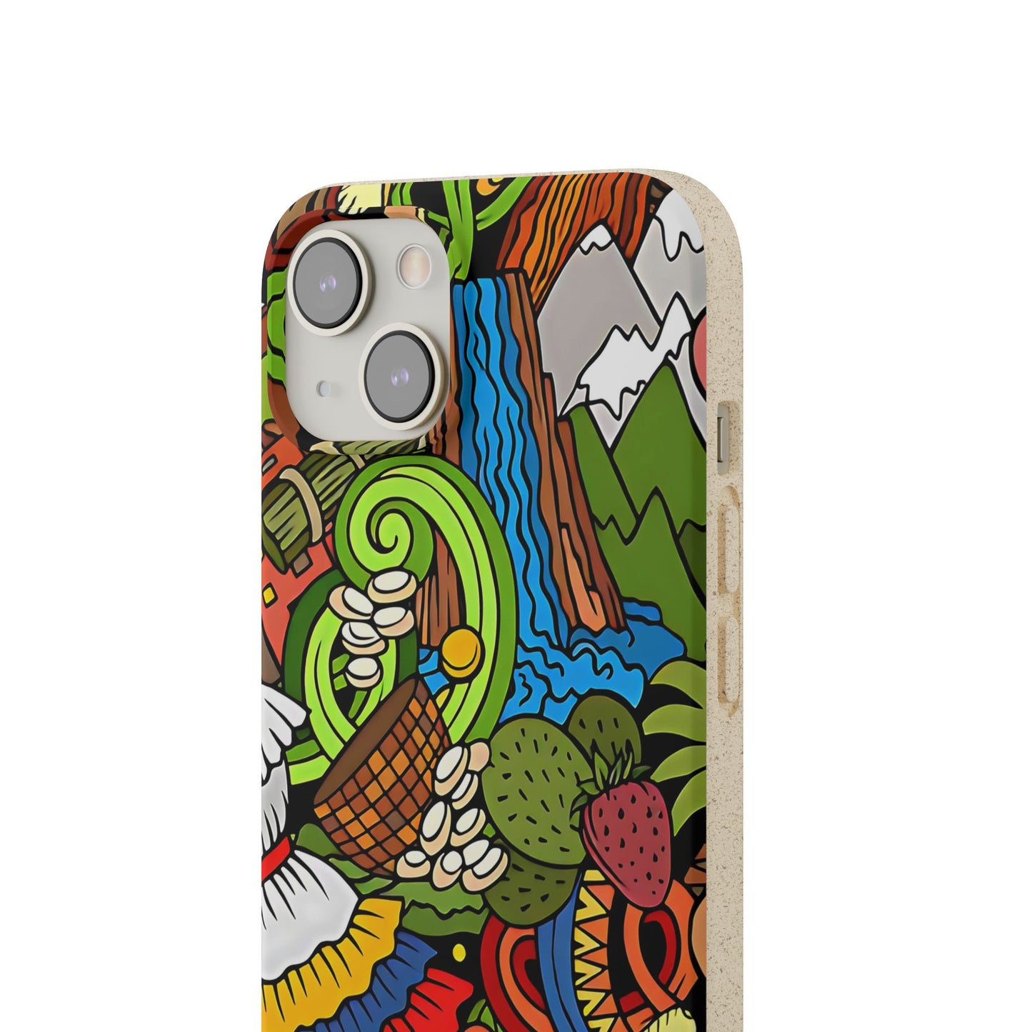 Funda Biodegradable | Dibujo Doodle cosas típicas de Venezuela | iPhone y Samsung