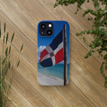 Funda Biodegradable | Bandera de RD en la Playa 🇩🇴 | iPhone y Samsung