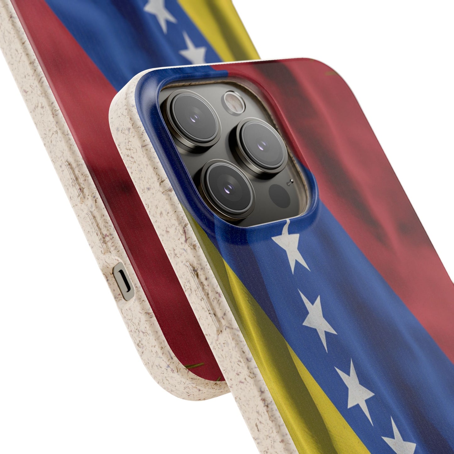 Forro para Celular Bandera de Venezuela | 7 Estrellas | Biodegradable | Personalízalo con tus iniciales o nombre
